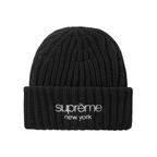 Supreme Chunky Rib Classic Logo Beanie Brown FW25-W8