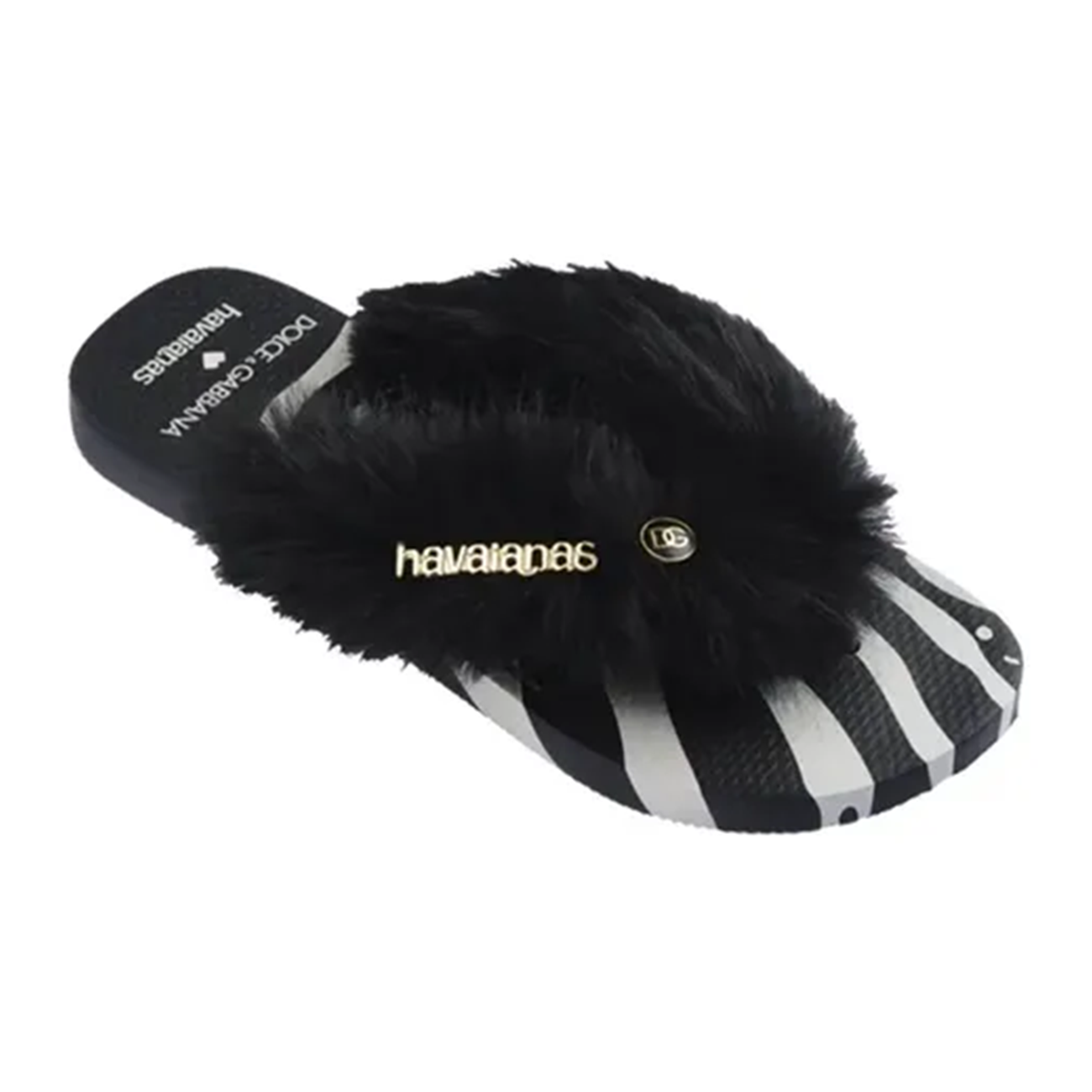 Dolce&Gabbana x Havaianas Chinelo Top Faux Fur