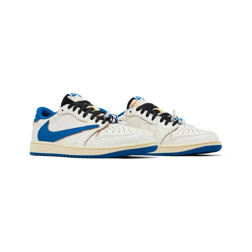 Fragment x Travis Scott x Air Jordan 1 Low OG SP Sail Military Blue