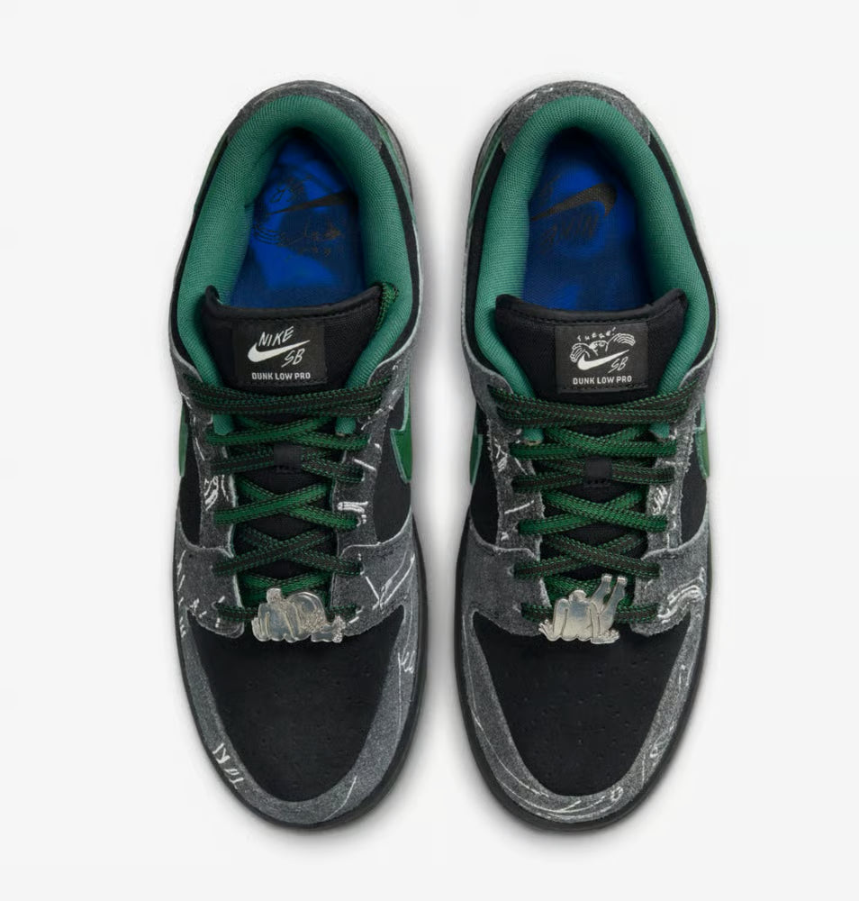 There x Nike SB Dunk Low Pro Anthracite and Gorge Green