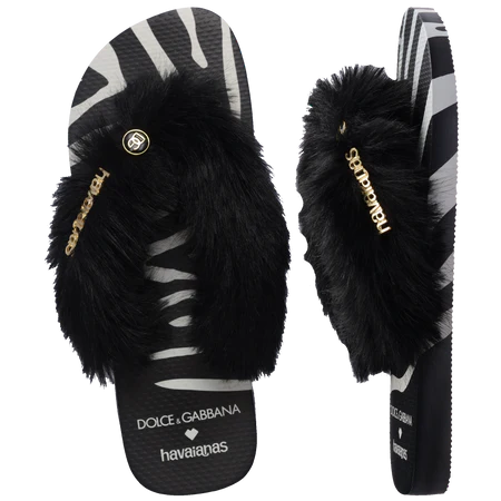 Dolce&Gabbana x Havaianas Top Faux Fur Flip-Flop