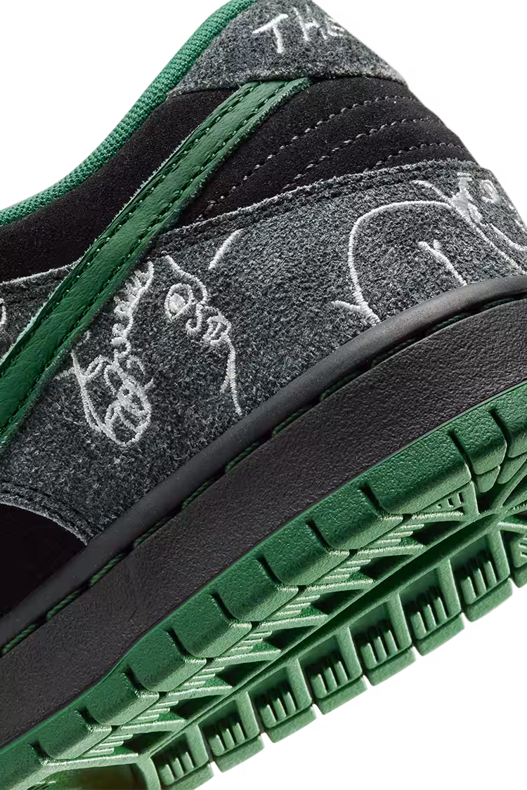There x Nike SB Dunk Low Pro Anthracite and Gorge Green